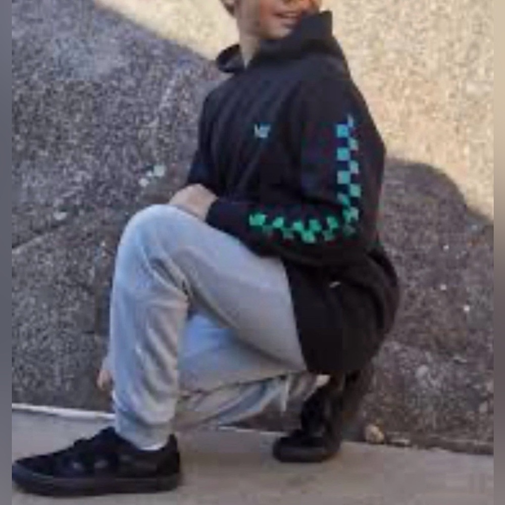 Y2K Vans Hoodie Black little kids M